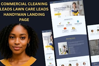 commercial cleaning leads lawn care leads handyman landing page