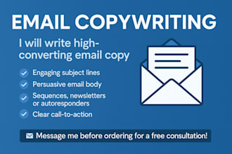 salesfunnel email copywriting, sales letters, email sales copy for websites