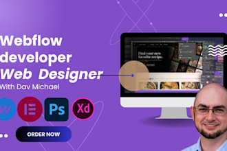 webflow website design webflow landing page design develop webflow website