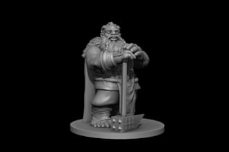 sculpting tabletop dwarfs,3d miniature,monster orcs fantasy model print,stl toys
