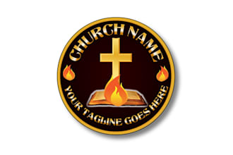 be create best christian ministry or modern church logo design