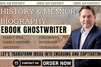 ghostwrite history and biography ebook, ancestry, family history, family tree