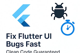 fix flutter UI or logic bug in 24 hours with clean code