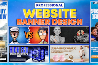 expertly design website, shopify, etsy, and amazon banners