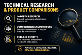 research and compare technical components for your project