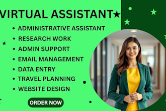 personal executive virtual assistant and social media manager VA admin