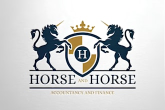 design horseshoe racing or equestrian equine horse logo