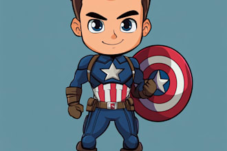 design you as a superhero cartoon character