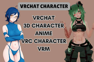 do custom vrchat 3d character avatar anime furry vrc vtube avatar vrm furry