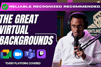 custom virtual background for zoom twitch and teams in HD and 4k