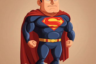 draw your superhero character in comic style