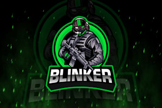 affordable custom mascot with gaming logo design for youtube and twitch