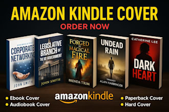 design kindle ebook and KDP paperback book cover for authors