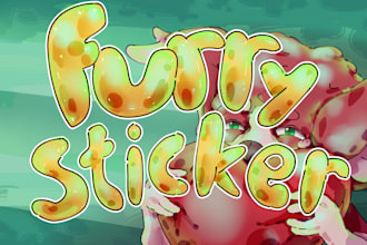 make furry sticker with you character
