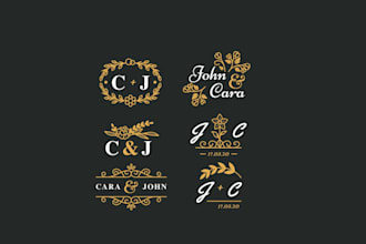 create memorable, anniversary, wedding logo for you
