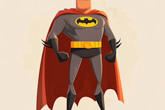 draw a superhero character design art for you