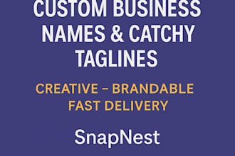 create unique business name ideas and catchy taglines