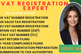 do UK, US, eu, esp, itl vat registration 1 yr return filing