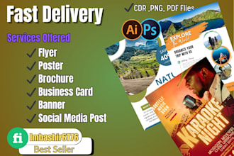 design best product posters ,academic poster and flyers to promote your business