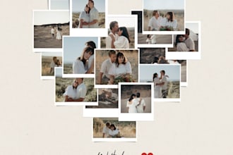 make unique photo collage for birthday, anniversary gifts
