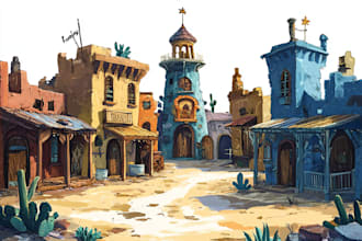 make a amazing anime background and environment art