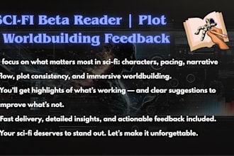 be your sci fi beta reader with deep feedback