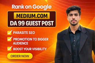 write and publish article on medium,com premium guest post with google indexing
