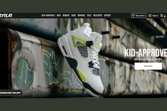 design shopify sneaker store, sneaker website, sneaker reselling website