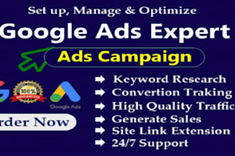 setup google ads for business coaches and online course sellers for leads, sales