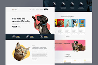 design a pet care website dog walking website pet grooming website pets website