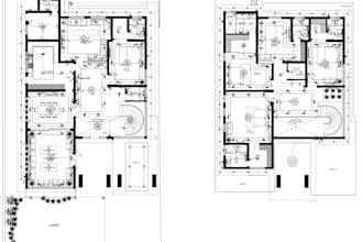 prepare permit drawing with architecture, hvac, plumbing, electrical layouts