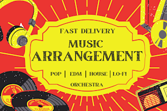 arrange and compose HQ pop, orchestra, and any genre
