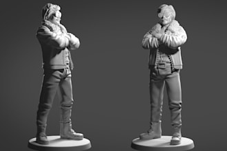 do 3d action figure articulated figure 3d statue 3d toy game for 3dprinting stl
