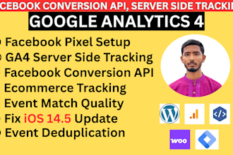 setup facebook conversion api, ecommerce tracking with ga4