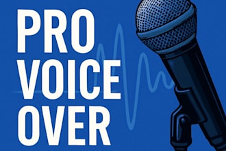 record a professional voice over in english with a warm and energetic tone