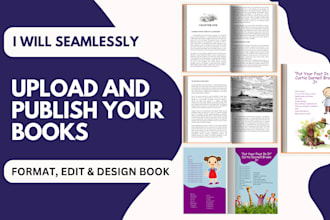 upload amazon KDP format books, manuscripts for amazon KDP, lulu and ingramspark