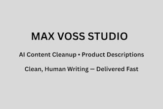 rewrite ai content or write clean product descriptions