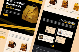 design a bag store tote shopify leather bag store bag luggage store bag website