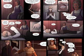 draw webtoon comic anime manga comic storyboard in anime manga style