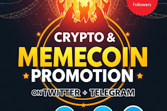 promote your crypto project to over 230,000 genuine followers on x and telegram