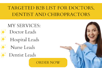 provide a verified email list of doctors, dentists, surgeons and hospitals