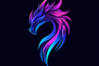create fantasy game logo with cool unique magic style
