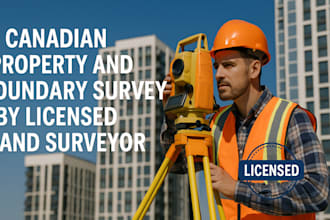canadian property and boundary survey by licensed land surveyor