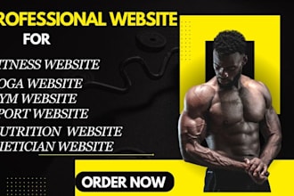 design fitness website, yoga , dietrician , gym , sports website