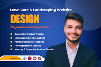 design landscaping website lawn care website cleaning website gardening website