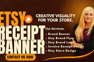 design etsy banner receipt etsy cover page web banner social media banner