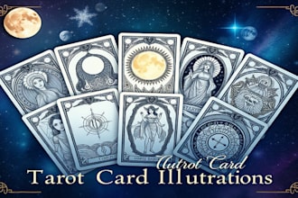 bring your vision to life with custom tarot card illustrations