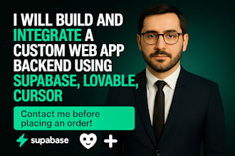 build integrate a custom web app backend using supabase