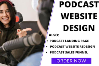 build podcast website, music, dj website or landing page