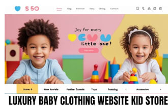 build luxury baby clothing website kid clothing shopify baby store website